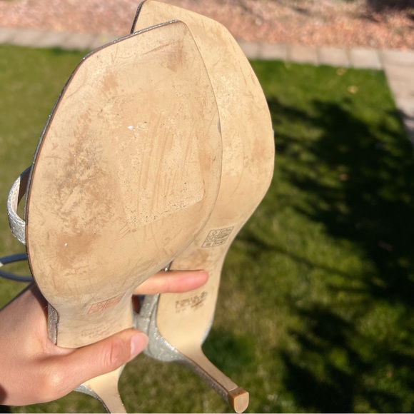 STUART WEITZMAN Nudistcurve Glitter High-Heel Sandals 9 - Picture 9 of 13